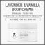 Body Cream Lavender & Vanilla Passion Ruby Beauty