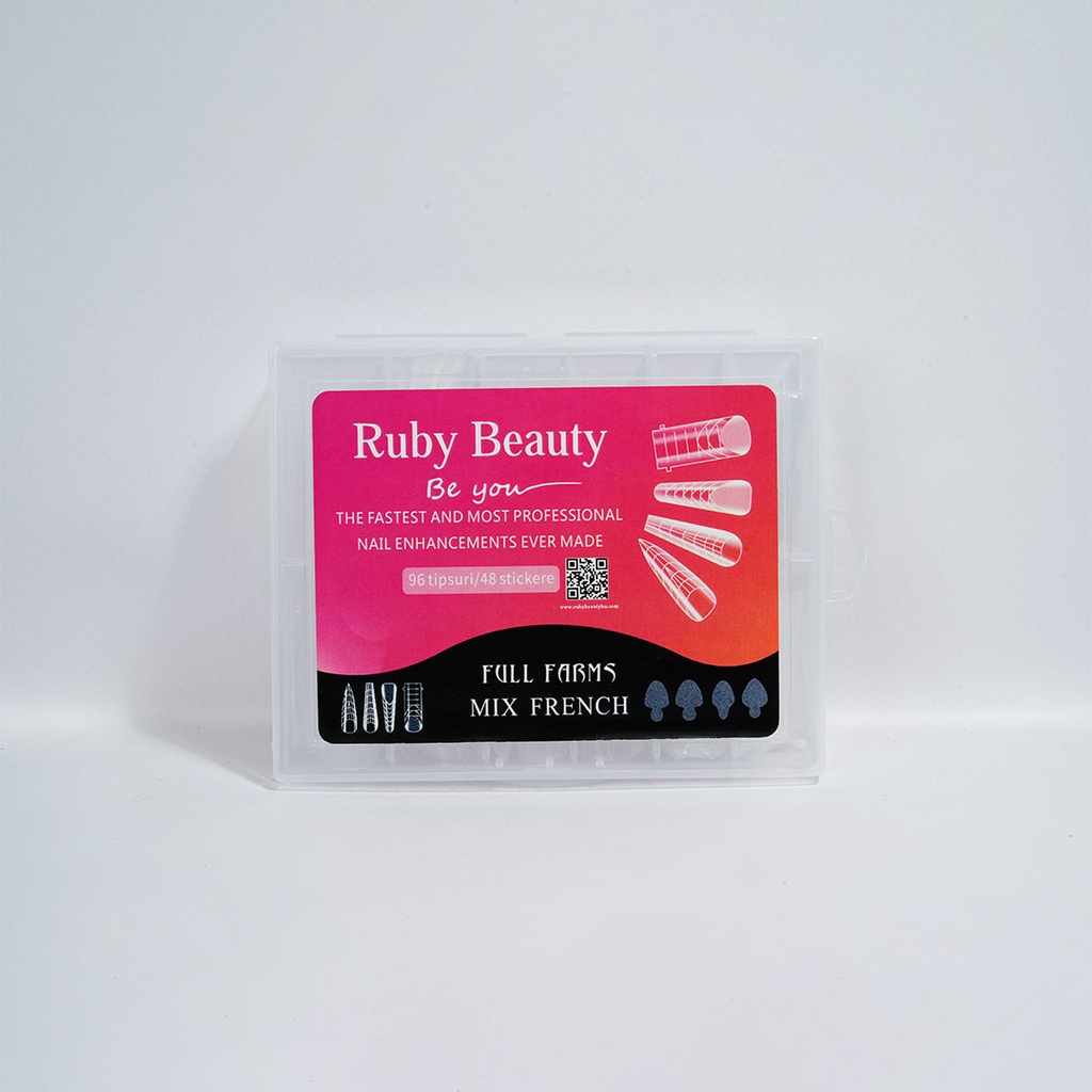 Nail Sculpting Forms Mixed French Ruby Beauty