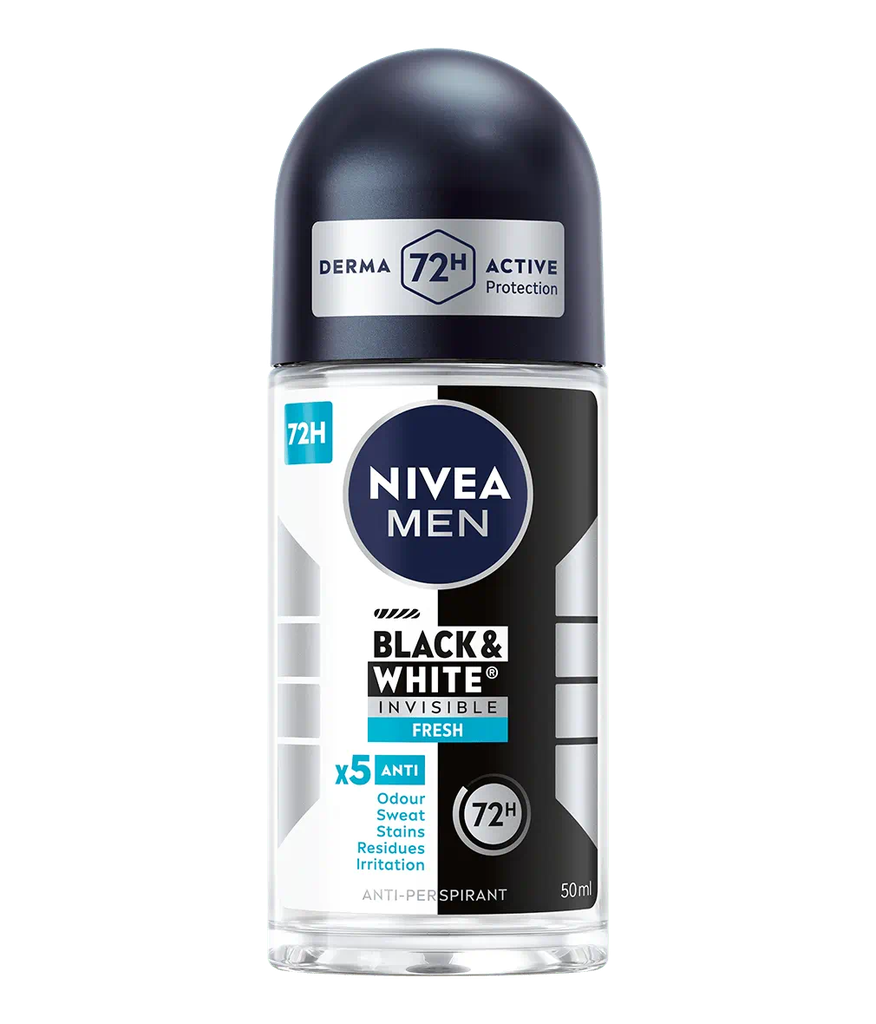 Black & White Invisible Fresh Roll On 50ml For Men Nivea  