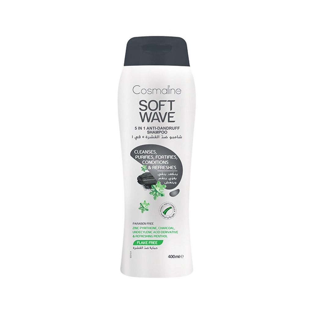 Soft Wave Shampoo Anti Dundruff 5in 1 400ml Cosmaline