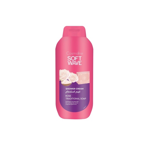 [B0020069] Soft Wave Cream Rose Traditional Shower gel  650ML Cosmaline