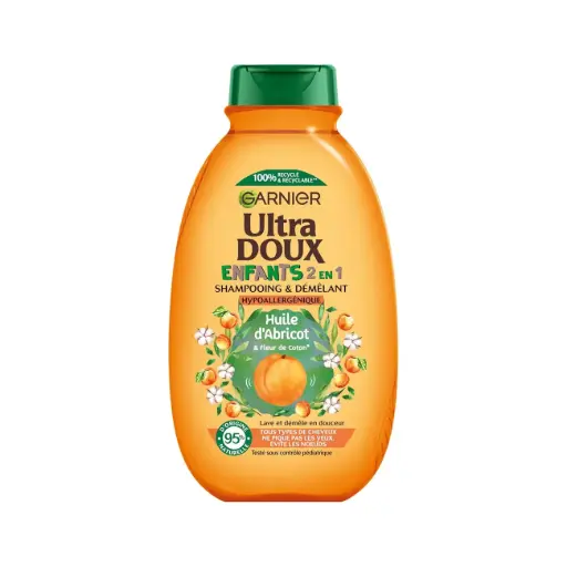 [C6837203 UD-APRICOT-SHP 400] Ultra Doux Kids 2in1 Apricot Shampoo 400ml Garnier