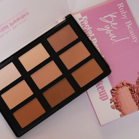 [RB-4023-PALETTE] Face Powder Palette Contour, Highlight & Set Ruby Beauty