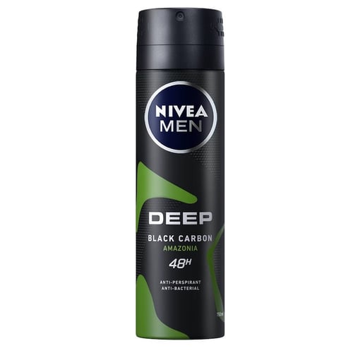 [NV-DEEP-DEO] Deep Black Carbon Amazonia Deo 150ml For Men Nivea
